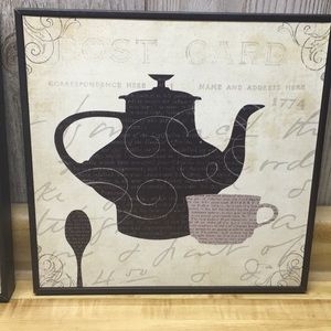 Cream and sugar part 1” Postcard Teapot Wall Art